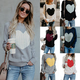 Women's Knitted Sweater Love Fashion Pullover