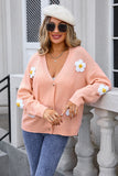 Women's Floral Cardigan Sweaters V-Neck