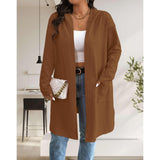 Long Cardigan for Women Lightweight Open Front with Pockets Oversized Cardigan for Women, Soft Knit, Casual Fall Clothes, Layering Piece for Fall, Winter & Office Wear Knitwear Womenswear
