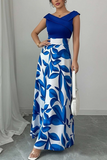 Women's Elegant Casual V-Neck Print Slim Fit Dress