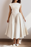 Women's Solid Color Backless Slim Dress