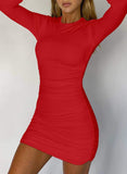 Women's Summer Ribbed Tank Dress Scoop Neck Slim Fit Sleeveless Bodycon Mini Dresses