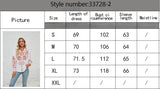 Women's Printed Long Sleeve Stand-Up Collar Fashion Casual Blouse