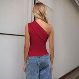 Women Sexy T-Shirt Summer Off-Shoulder Tank Top