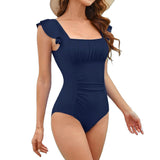 Swimsuit Sexy Removable Cup Ruffle One-Piece Swimsuit