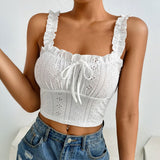 Womens Lace Sling Vest Top