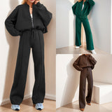 Women Sports and Solid Color Zipper Sport Suit