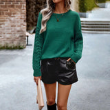 Parchment Chunky Knit Sleeve Drop Shoulder Sweater
