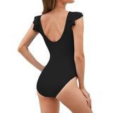 Swimsuit Sexy Removable Cup Ruffle One-Piece Swimsuit
