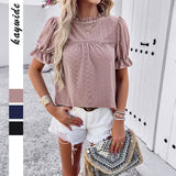 Casual Short-sleeved T-shirt Cardigan Top Shirt