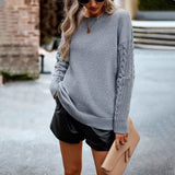 Parchment Chunky Knit Sleeve Drop Shoulder Sweater