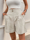 Summer Loose Pants Basic Solid Color Shorts Women