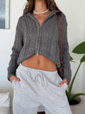Women's Long Sleeve Solid Color Sweater Women's Knitted Jacket