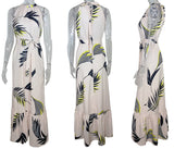 Women's Summer Neck Strap Printed Lotus Leaf Dress Women
