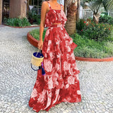 Elegant and Slim Ruffle Edge Cake Skirt Set