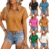 Women's Loose Short Sleeve Casual Shirt Women