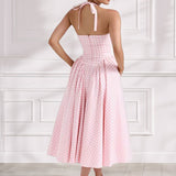 Women's Sweet Neck V-Neck Halter Suspender Dress