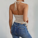 Women Summer Sexy Halter Neck Vest Sleeveless Top