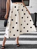 Casual Retro Skirt Women's High Waist Polka Dots