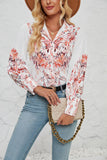 Women's Printed Long Sleeve Stand-Up Collar Fashion Casual Blouse
