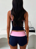 Women's Suit Summer Suspender Shorts Two-piece Set