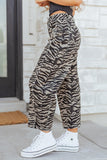 Women's High-waisted Jeans Print Wide-leg Pants