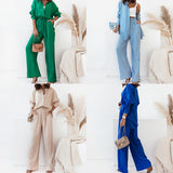 Women's Fashion Loose Shirt and Pants Casual Suit