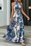 Women's Elegant Sexy Print Long Slim Fit Dress