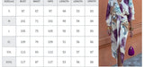 Women Sexy Elegant V-neck Print Slim Casual Dress