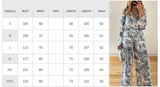 Women Casual Lapel Printed Shirt Pants Set