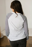 Black Stripe Raglan Patchwork Long Sleeve Tee