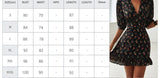 Womenv V Neck Print Ruffle Dress
