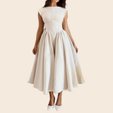 Women's Solid Color Backless Slim Dress