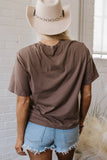 Chicory Coffee Honky Tonk Honey Graphic Crew Neck Western Fashion Tee