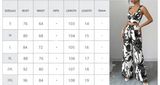 Womens Casual Vacation Plant Printed Tank Top Wide Leg Pants Set