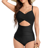 Women's One Piece Swimsuits Tummy Control Cutout High Waisted