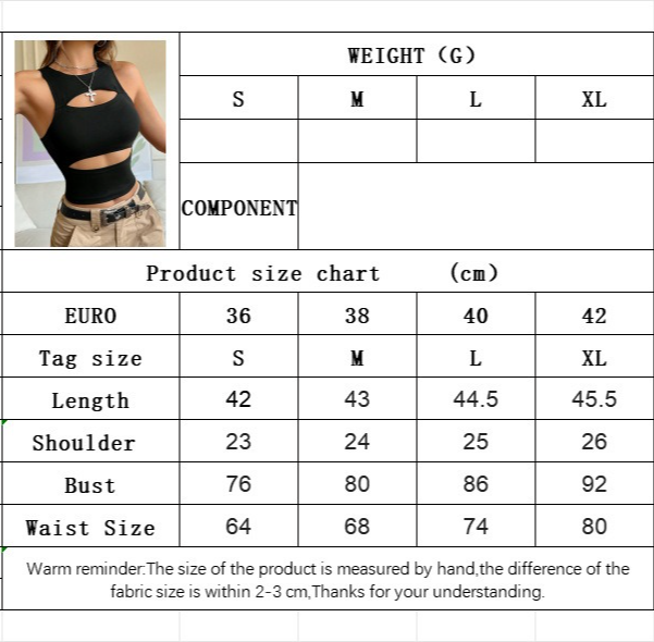 Women's Summer Street Vest Short Sleeveless Top