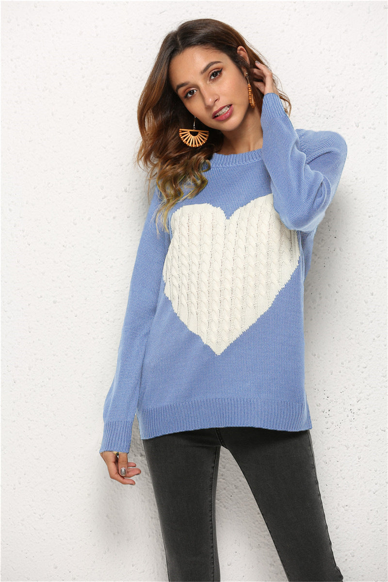 Women's Knitted Sweater Love Fashion Pullover