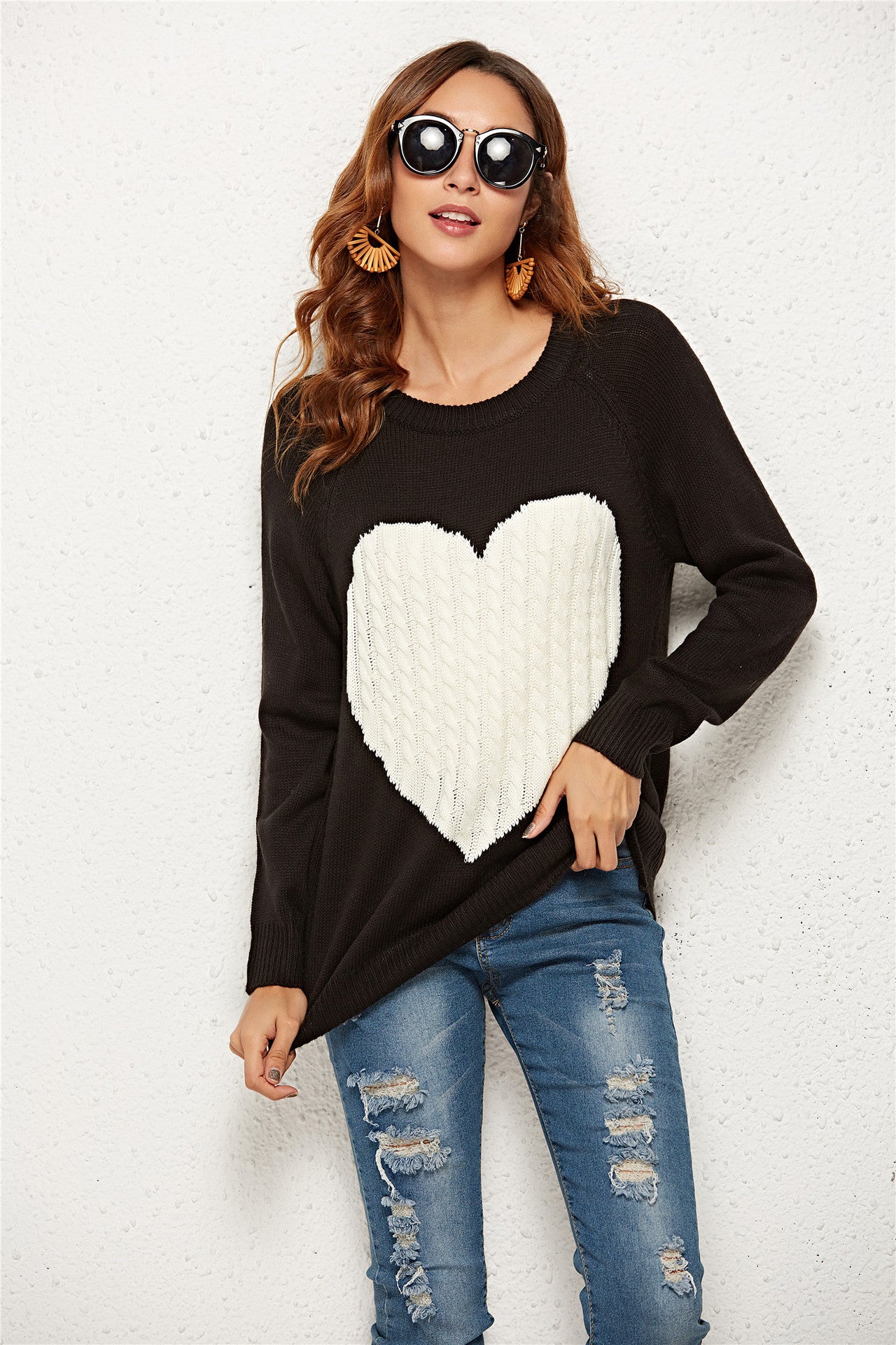 Women's Knitted Sweater Love Fashion Pullover
