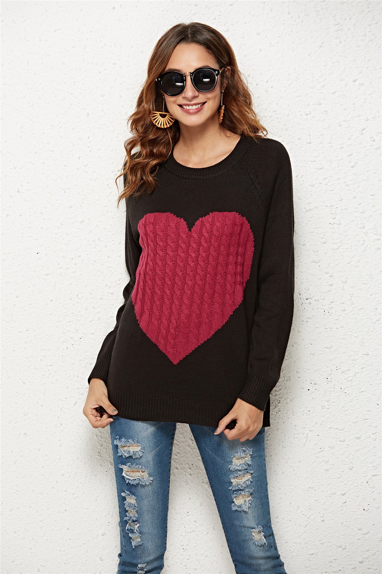 Women's Knitted Sweater Love Fashion Pullover