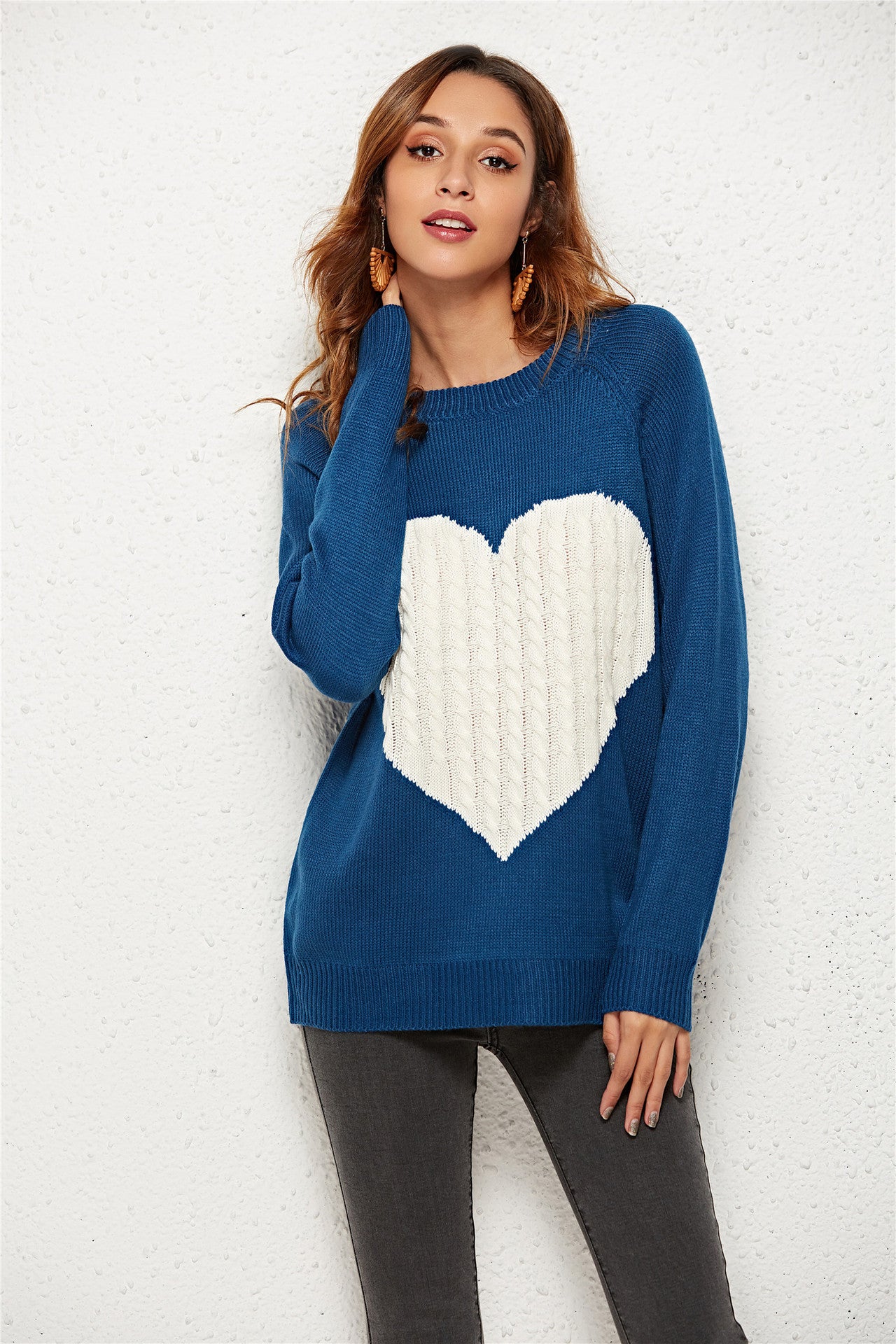 Women's Knitted Sweater Love Fashion Pullover