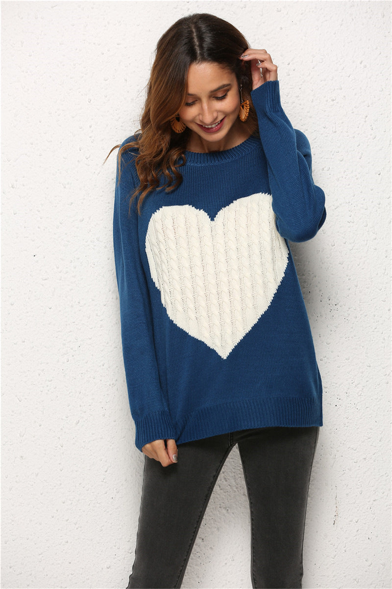 Women's Knitted Sweater Love Fashion Pullover