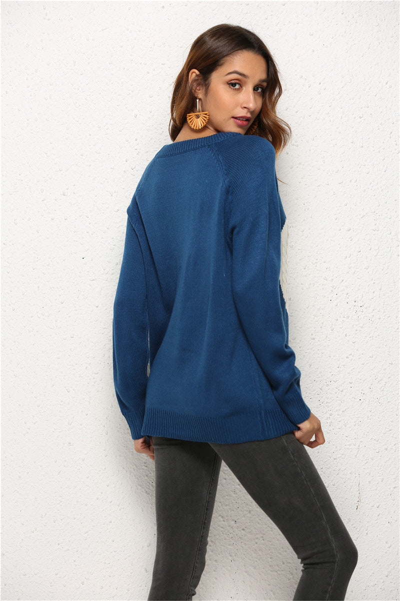 Women's Knitted Sweater Love Fashion Pullover