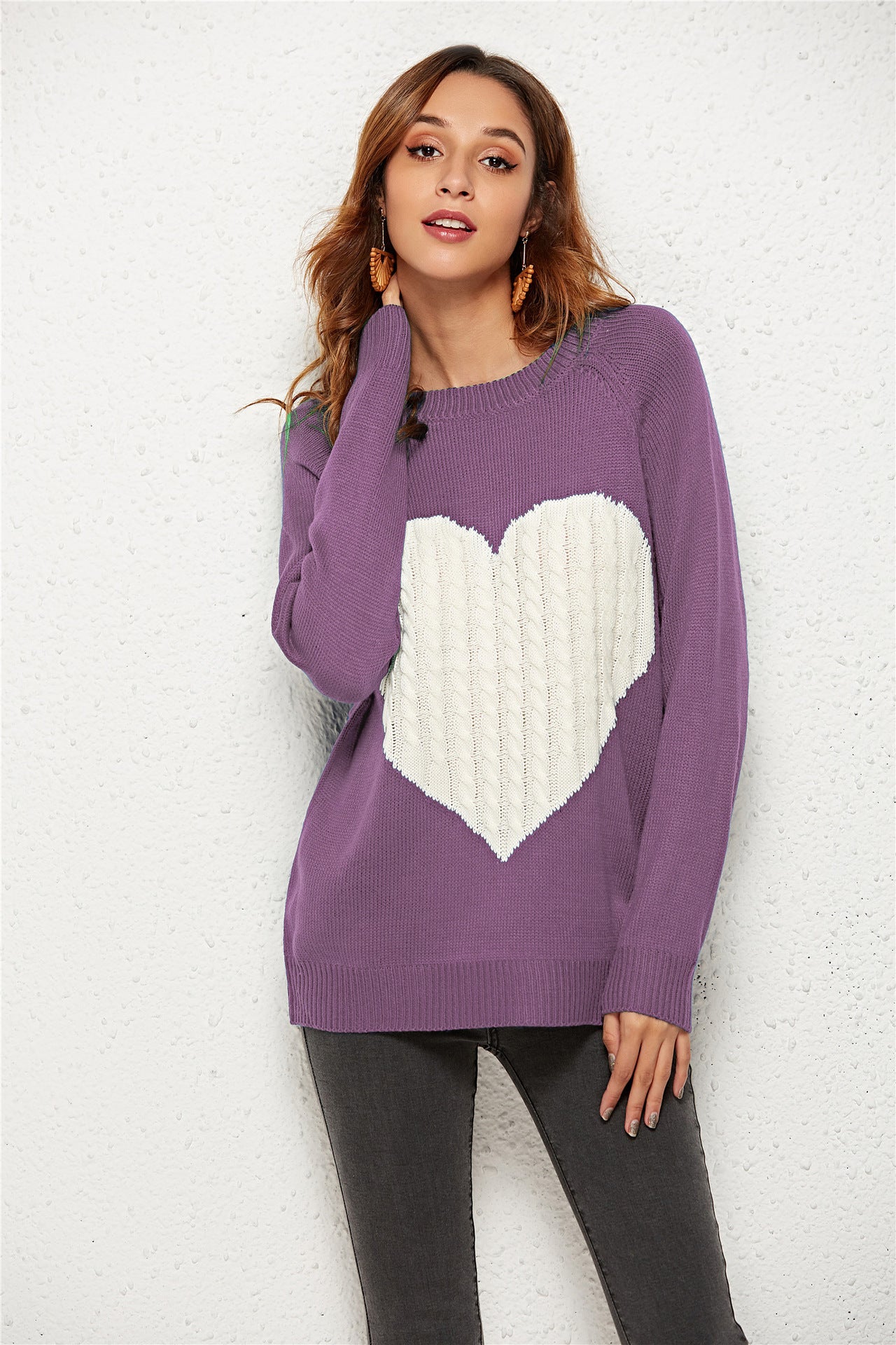 Women's Knitted Sweater Love Fashion Pullover