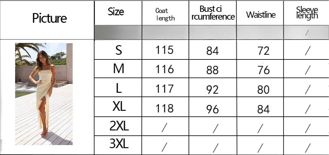 Women Solid Color Split Suspender Dress Women
