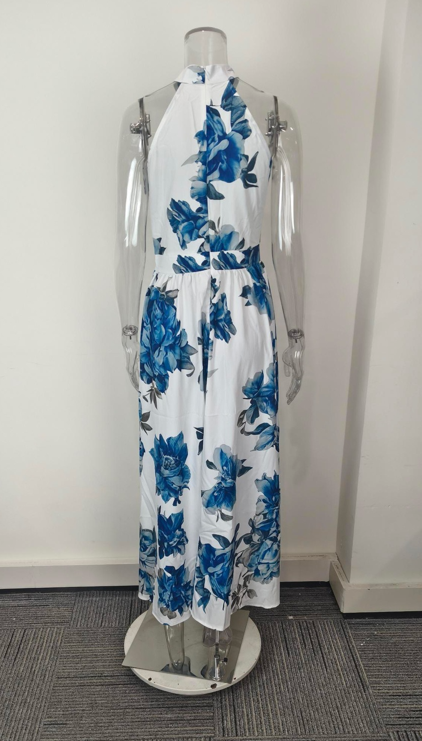 Women's Elegant Sexy Print Long Slim Fit Dress