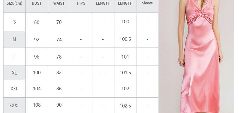 Women's Elegant Sexy Solid Color V-neck Pleated Slim Dress