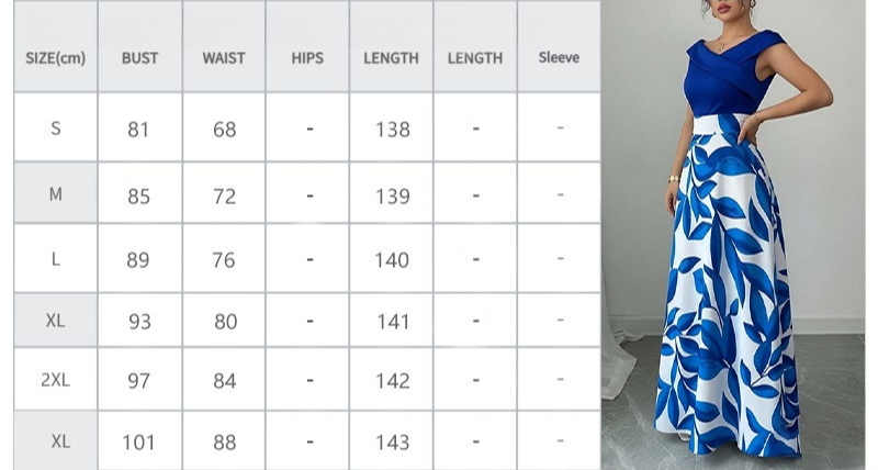 Women's Elegant Casual V-Neck Print Slim Fit Dress
