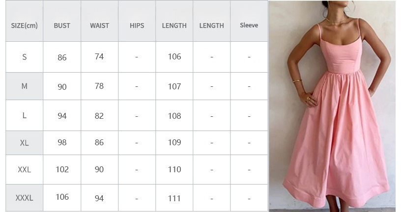 Sexy Low-cut Waist Suspender Dress Long Dress
