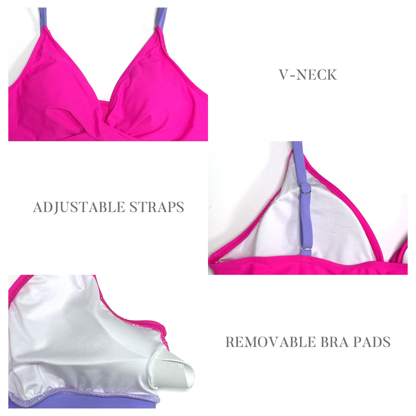 Colorblock Matching Split Bikini Swimsuit Women